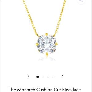 Melinda Maria The Monarch Cushion Cut Necklace